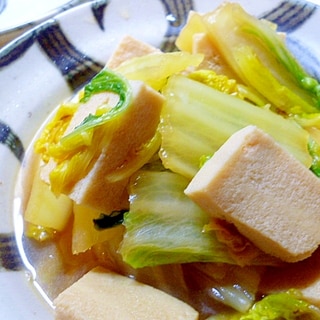 めんつゆで簡単☆白菜と高野豆腐の炒め煮